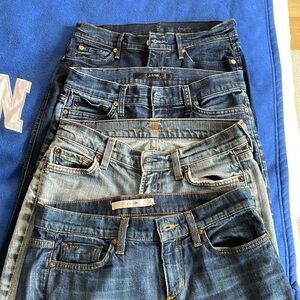 4 Size 26 - 7 for all Mankind and Joe’s Low Rise Jeans